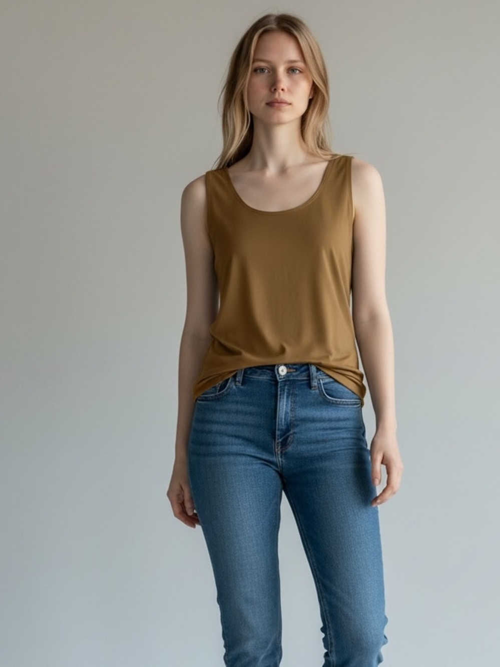Chico’s Warm Tan/Light Brown Tank Size 2